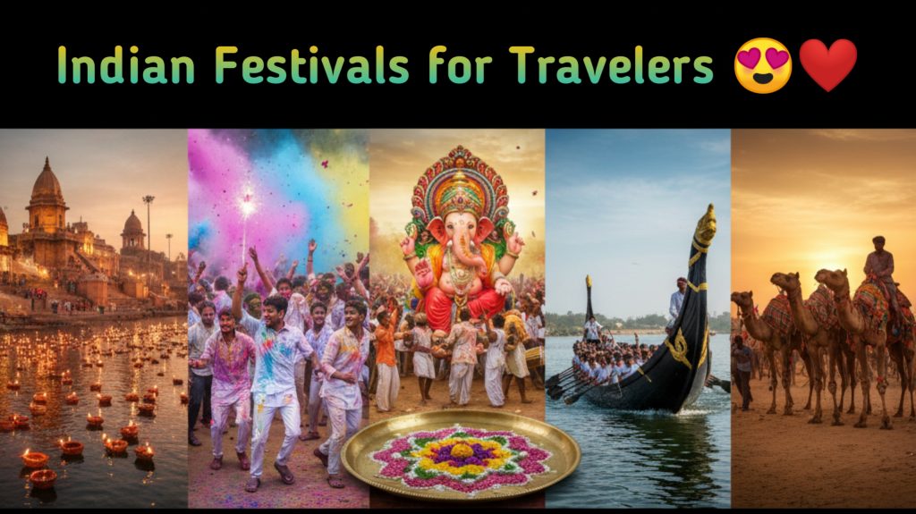 Vibrant Holi celebration with people covered in colored powder