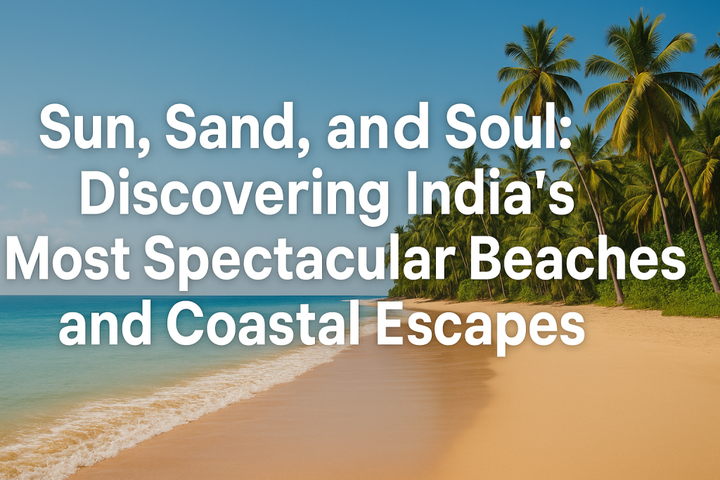 White sand beach with palm trees and clear turquoise water in the Andaman Islands